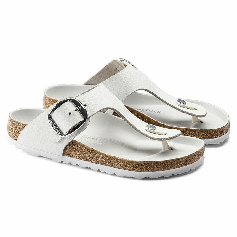 Gizeh Birkenstock Big Prackou Kozene Damske Biele | SK 116QMA